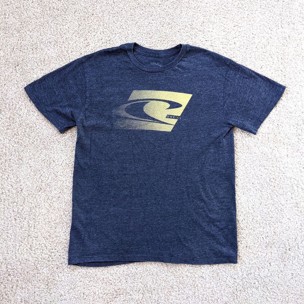 O'Neill Logo Short Sleeve T-Shirt Men's Medium Gray Yellow